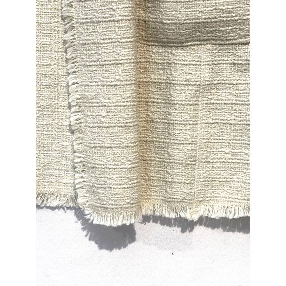 Chico’s Capsule Ecru Cream Tweed Fringe Long Topper Jacket Cardigan Sz 3 XL Chic - Picture 4 of 11